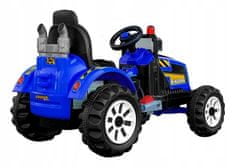 Lean-toys Traktor Na Baterie Kingdom Modrý