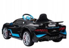 Lean-toys Auto Na Baterie Bugatti Divo Černá Lakovaná