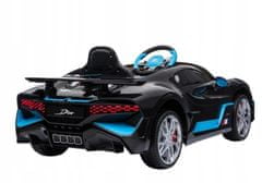 Lean-toys Auto Na Baterie Bugatti Divo Černá Lakovaná