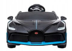 Lean-toys Auto Na Baterie Bugatti Divo Černá Lakovaná