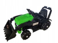 Lean-toys Traktor Na Baterie Zp1001B S Lžící Klakson Zelená
