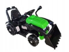 Lean-toys Traktor Na Baterie Zp1001B S Lžící Klakson Zelená