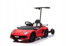 Lean-toys Auto Na Baterie Lamborghini Aventador Sx2018 Červené S Platformou