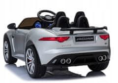 Lean-toys Auto Na Baterie Jaguar F-Type Stříbrný Lak