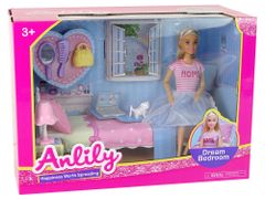 Lean-toys Panenka Anlily V Ložnici Příslušenství Nábytek Pro Děti