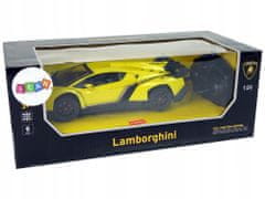 Lean-toys Sportovní Auto R/C 1:24 Lamborghini Veneno Žlutá 2.4 G Světla