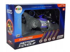 Lean-toys Motor Sportovní Závodník Dálkově Ovládaný 2.4G Dosah 35 M Modrý