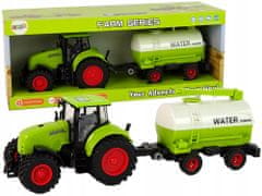 Lean-toys Traktor S Přívěsem Velká Kola Zelená Farma