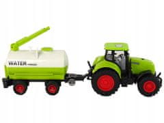 Lean-toys Traktor S Přívěsem Velká Kola Zelená Farma