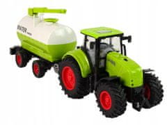 Lean-toys Traktor S Přívěsem Velká Kola Zelená Farma