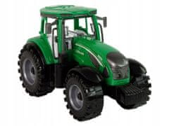 Lean-toys Zelený Zemědělský Traktor Secí Stroj Frikční Pohon