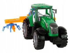 Lean-toys Zelený Traktor, Shrnovač Frikční Pohon