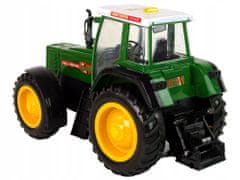 Lean-toys Zeleno-Černý Traktor R/C Dálkově Ovládaný 38 Cm