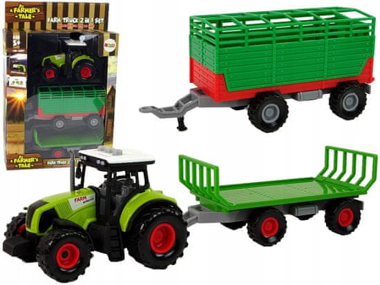 Lean-toys Traktor S Přívěsem Autíčko Farma