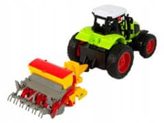 Lean-toys Zemědělské Vozidlo Traktor S Lisem R/C 1:16 Zelená
