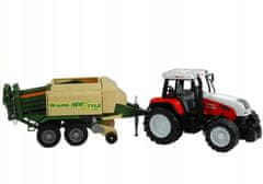 Lean-toys Velký Traktor S Přívěsem Zemědělský Stroj 65 Cm