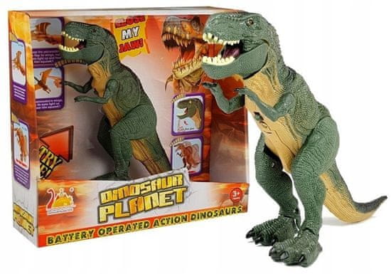 Lean-toys Dinosaurus Tyranosaurus Na Baterie Zelená Chodí