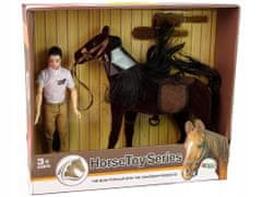 Lean-toys Panenka S Hnědým Koněm Figurky Příslušenství