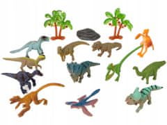 Lean-toys Sada Zvířata Dinosauři Figurky 12Ks Příslušenství V Tubě