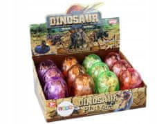 Lean-toys Otevírací Vajíčko Dinosaurus Figurka Žlutá 4 Barvy 9 Cm