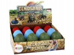 Lean-toys Vejce Figurka Dinosaurus 3 Barvy 9Cm