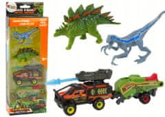 Lean-toys Dinosauři Sada Auto Raketa Oranžový Návěs