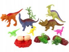 Lean-toys Sada Figurek Dinosaurů S Příslušenstvím 15 Kusů