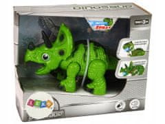 Lean-toys Interaktivní Dinosaurus Triceratops Vodní Pár Zvuk Zelená