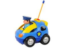 Lean-toys Auto Pro Batolata Policie Na Dálkové Ovládání R/C Světlo Zvuk