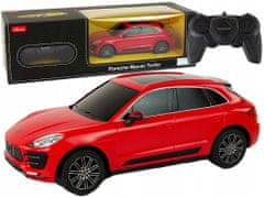 Lean-toys Auto R/C Porsche Macan Turbo 1:24 Rastar Červená