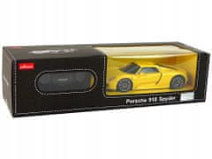 Lean-toys Auto R/C Porsche 918 1:24 Rastar Žlutá