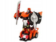 Lean-toys Sada 2V1 Auto Robot Transformers Červená Oranžová Hxsy03