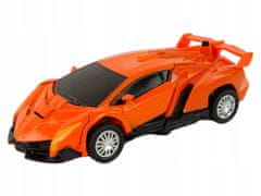 Lean-toys Sada 2V1 Auto Robot Transformers Červená Oranžová Hxsy03