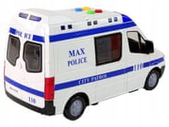 Lean-toys Rádio Auto Policejní Pohon Frikční Zvuky Světlo