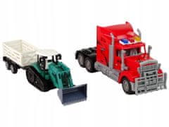 Lean-toys Nákladní Vozidlo S Náklaďákem Dálkově Ovládané R/C Stroj S Přívěsem