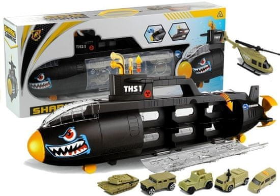 Lean-toys Ponorka Sorter Na Vozidla Žralok 5 Autek