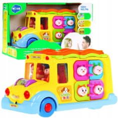 Lean-toys Multifunkční Dětský Autobus 12M+ Zvuky Świ