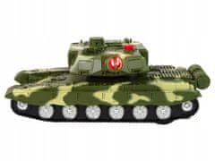 Lean-toys Vojenský Tank Frikční Pohon Zvuk Světla
