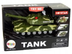 Lean-toys Vojenský Tank Frikční Pohon Zvuk Světla