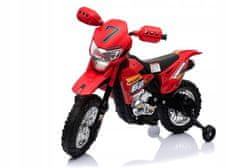 Lean-toys Motocykl Na Baterie Cross Bdm0912 Červený