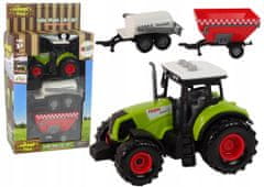 Lean-toys Velký Traktor Led Světla Zvuky 2 Stroje Farm 