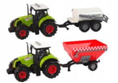 Lean-toys Velký Traktor Led Světla Zvuky 2 Stroje Farm 