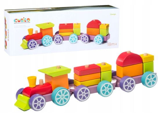 Lean-toys Dřevěný Duhový Expresní Vláček Sorter Lp-3 12923