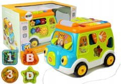 Lean-toys Hudební Autobus S Projektorem Pianinko Sorter