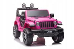 Lean-toys Auto Na Baterie Jeep Wrangler Rubicon Dk-Jwr555 Růžové