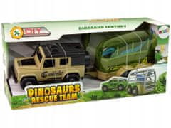 Lean-toys Auto Terénní Transporter Pro Roztáčení Diy Dinosaurus