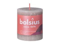 Bolsius Rustic Shine Válec 68x80mm Sandy Grey, šedá svíčka