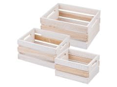 Set bedýnek dřevo, přírodní, bílá 300x250x150/250x200x130/200x150x110mm