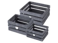 Set bedýnek dřevo, tmavě modrá 300x250x150/250x200x130/200x150x110mm