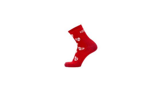 KOSTKA Sportovní ponožky KOSTKA Love červené Velikost EUR 43-45